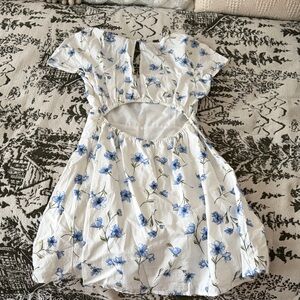 Forever 21 Floral Cutout Dress